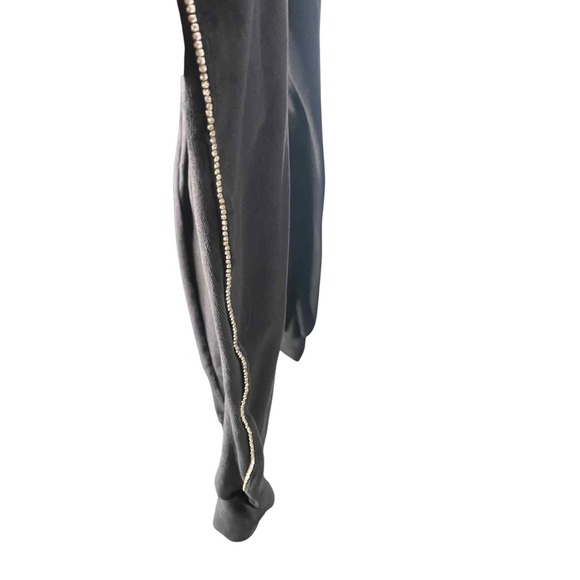 Victoria's Secret Jogger Pants Black Velour Y2K logo pocket size XXL rhinestones - Picture 9 of 10